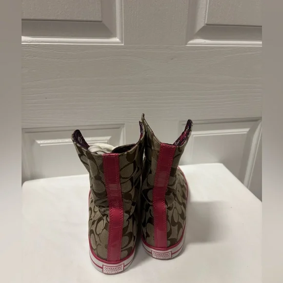 Coach Women Ankle Sneakers Signature Pattern Shoes Size 10 - Picture 11 of 16